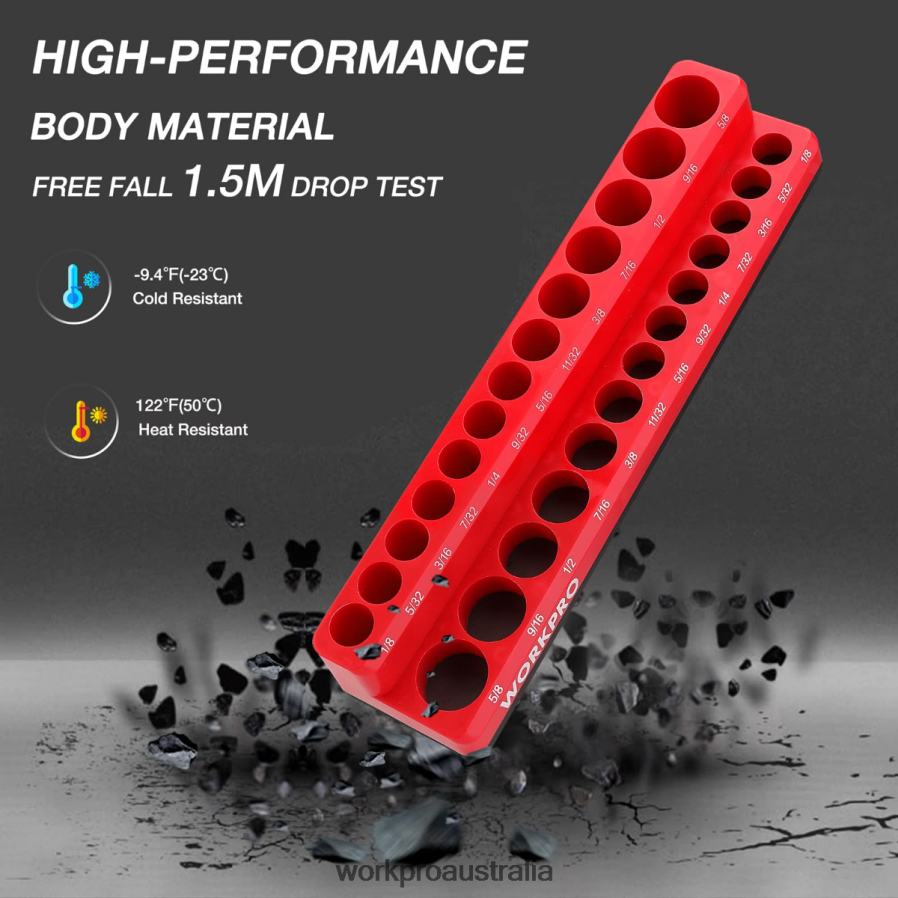 WORKPRO Magnetic Socket Organizer Set D4R0VT131 Tool New