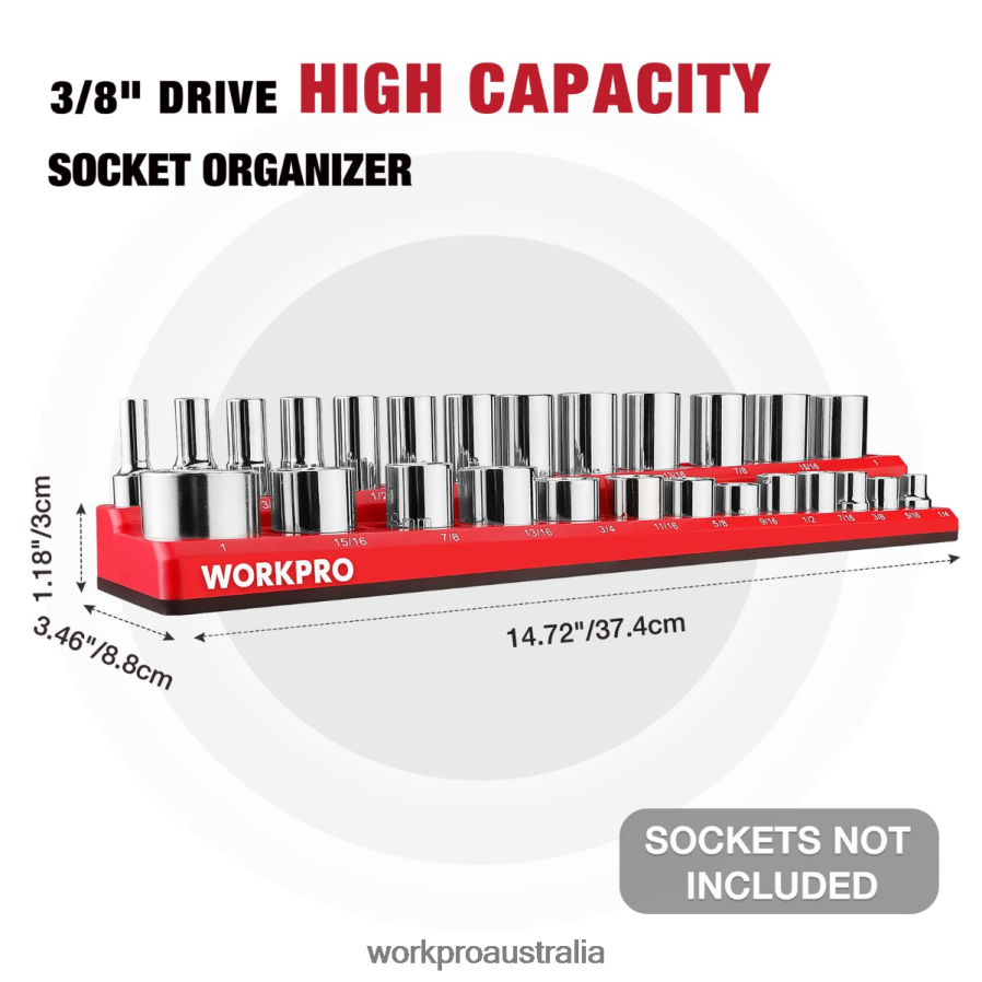 WORKPRO Magnetic Socket Organizer Set D4R0VT131 Tool New