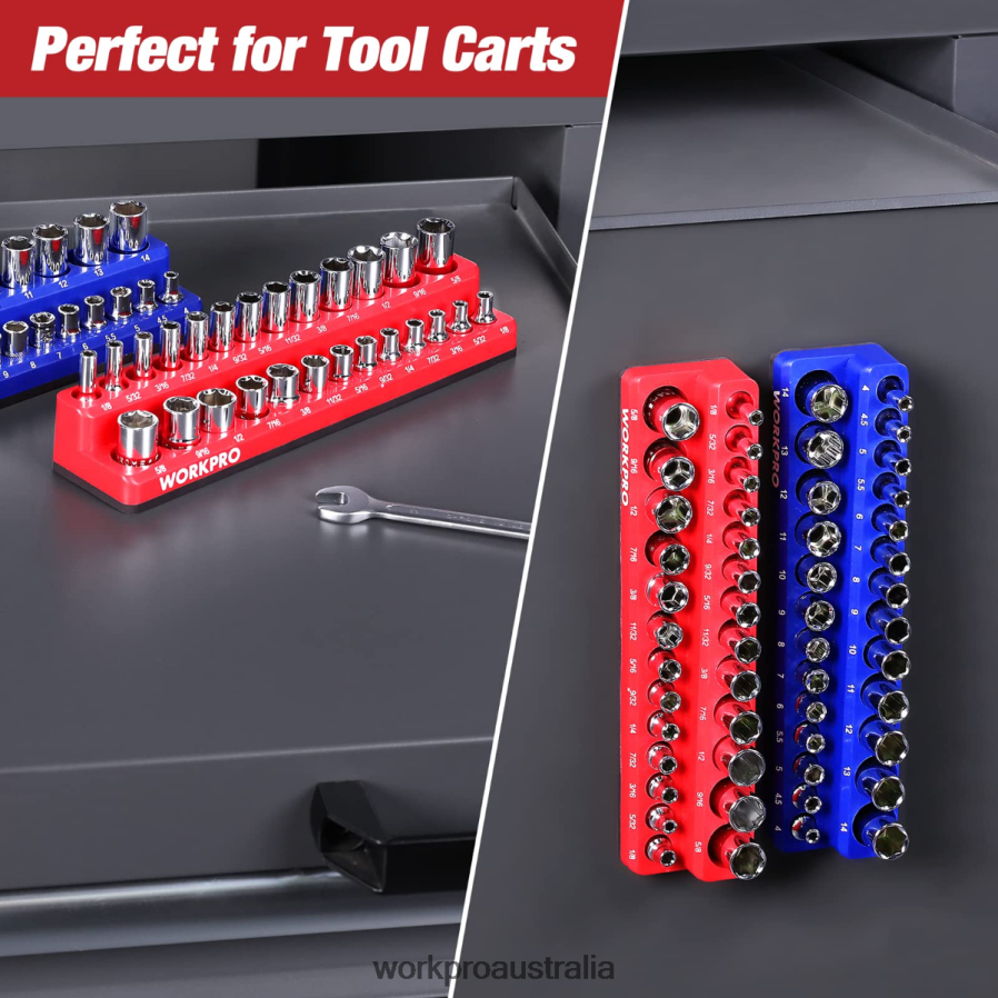 WORKPRO Magnetic Socket Organizer Set D4R0VT131 Tool New