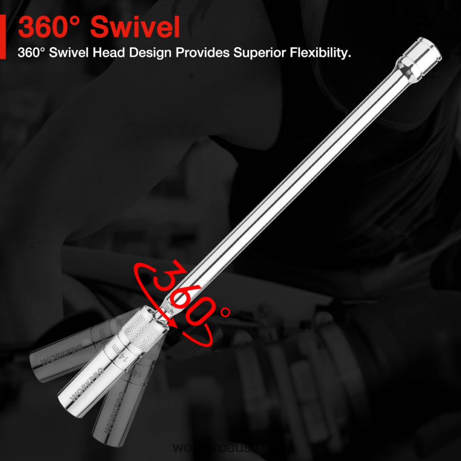 WORKPRO Magnetic Swivel Spark Plug With Thin Wall Socket D4R0VT144 Tool Morden