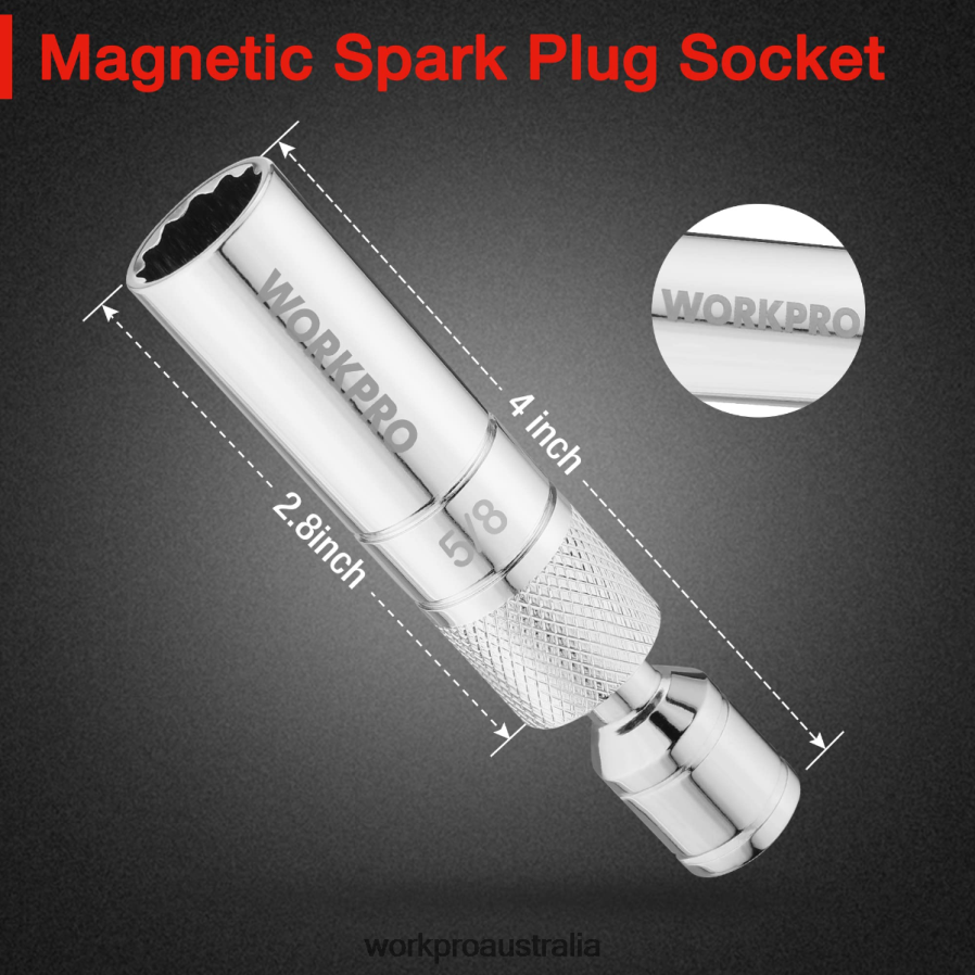 WORKPRO Magnetic Swivel Spark Plug With Thin Wall Socket D4R0VT147 Tool Helpful