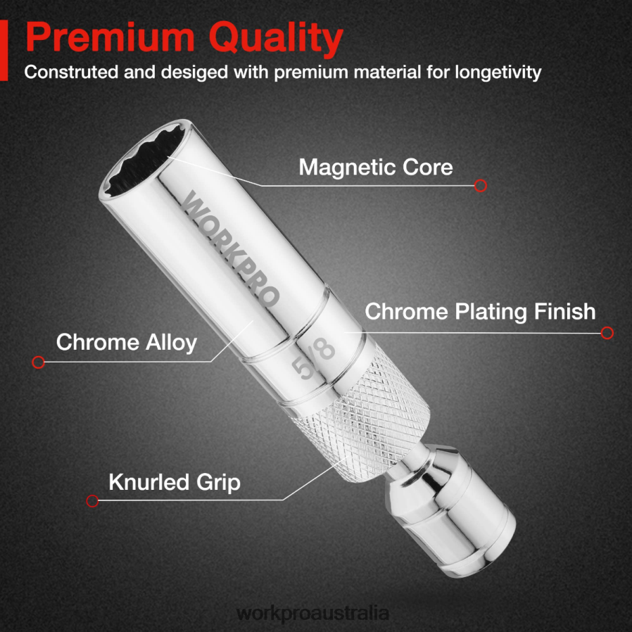 WORKPRO Magnetic Swivel Spark Plug With Thin Wall Socket D4R0VT147 Tool Helpful