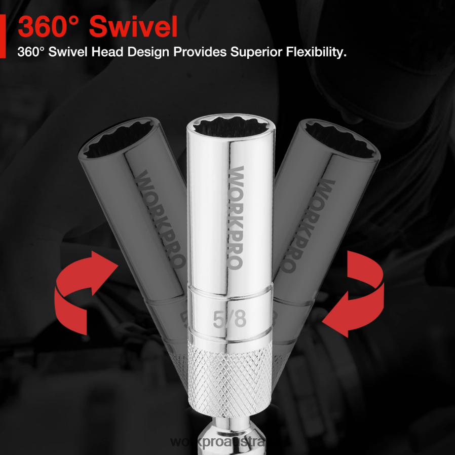 WORKPRO Magnetic Swivel Spark Plug With Thin Wall Socket D4R0VT147 Tool Helpful