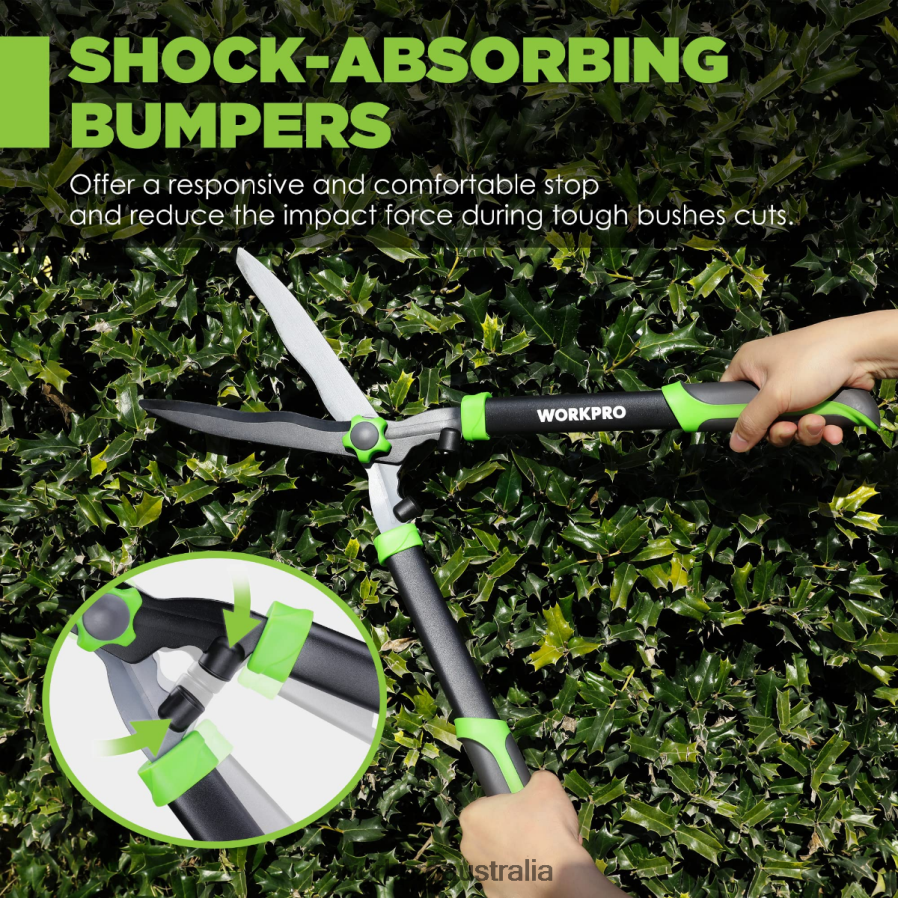 WORKPRO Manual Hedge Shears with Wavy Blade  Ergonomic Comfortable Handle D4R0VT287 Tool New