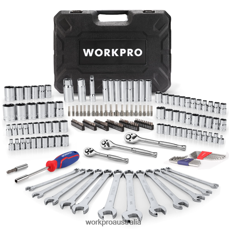 WORKPRO Mechanic Tool Set 192 Pcs Socket Wrench Set with Storage Case D4R0VT311 Tool Useful