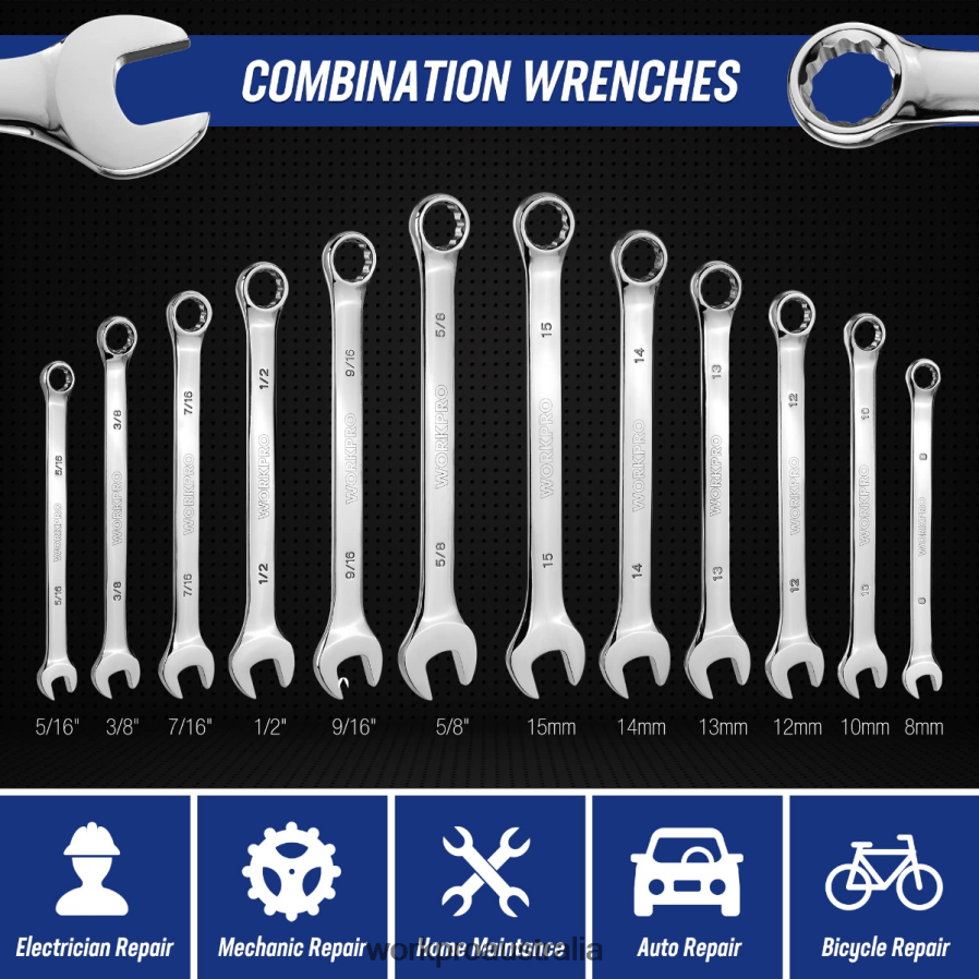 WORKPRO Mechanic Tool Set 192 Pcs Socket Wrench Set with Storage Case D4R0VT311 Tool Useful