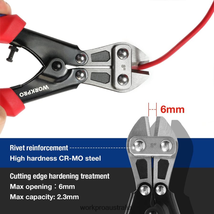 WORKPRO Mini Bolt Cutter 8-inch/210mm CR-MO Small Bolt Cutter D4R0VT157 Tool Morden