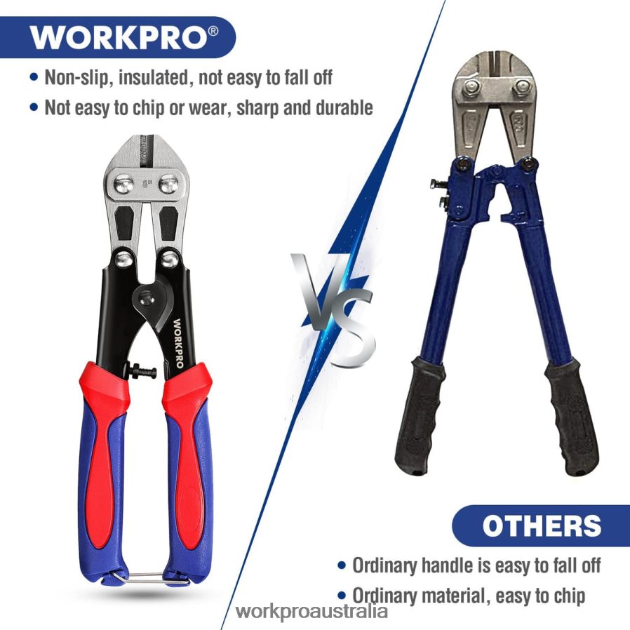 WORKPRO Mini Bolt Cutter 8-inch/210mm CR-MO Small Bolt Cutter D4R0VT157 Tool Morden