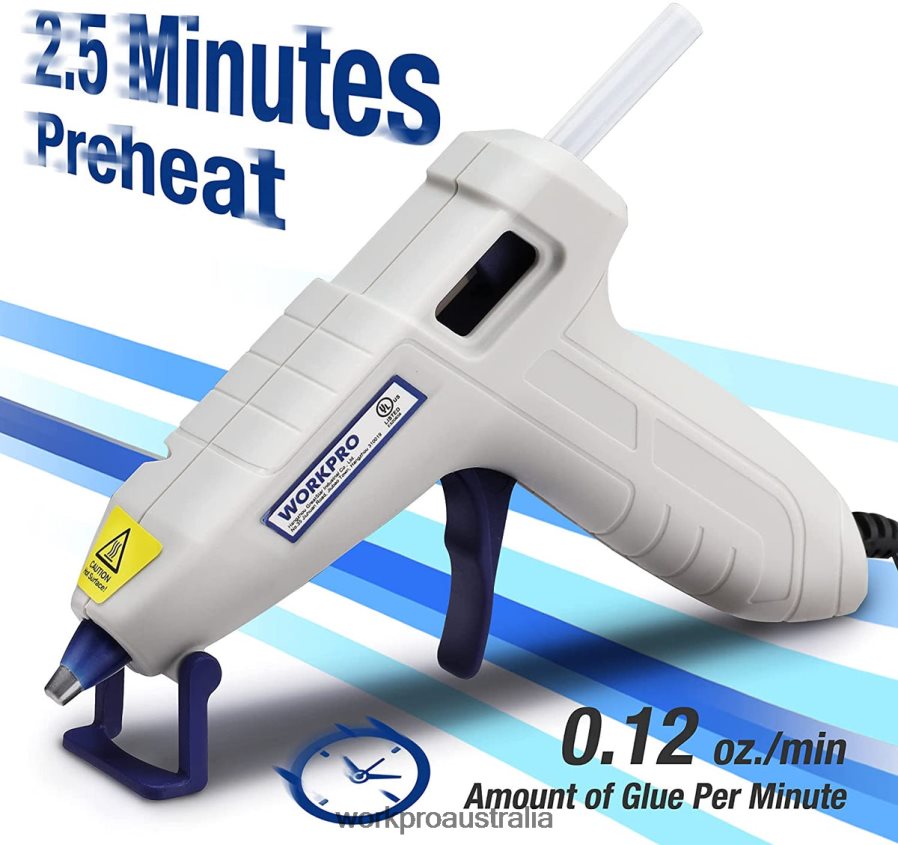 WORKPRO Mini Hot Glue Gun Kit with 20 Pcs Hot Glue Sticks D4R0VT162 Tool Pink/White