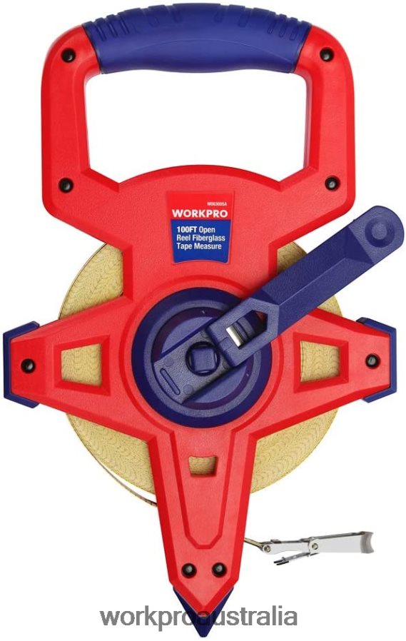 WORKPRO Open Reel Tape Measure with Double Nylon Coated Fiberglass Blade 100 Feet D4R0VT109 Tool New