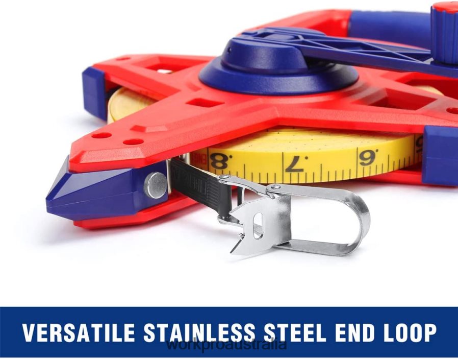 WORKPRO Open Reel Tape Measure with Double Nylon Coated Fiberglass Blade 100 Feet D4R0VT109 Tool New