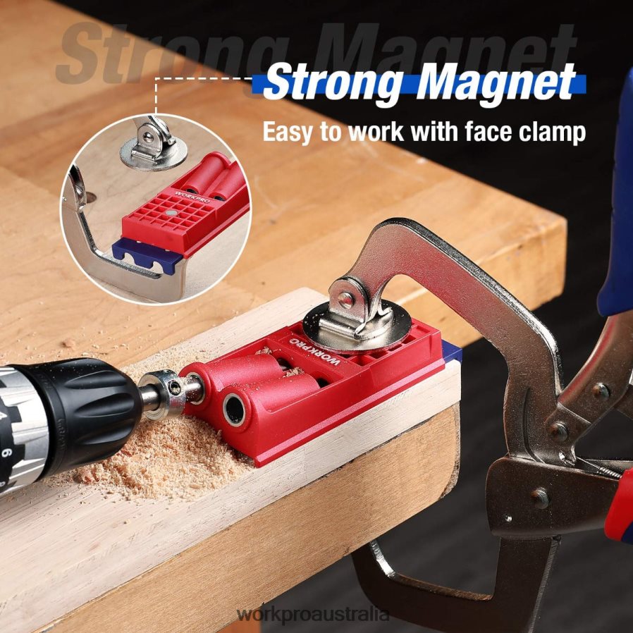 WORKPRO Plastic Plugs Coarse Square Driver Screws Pocket Hole Jig Kit D4R0VT201 Tool Morden