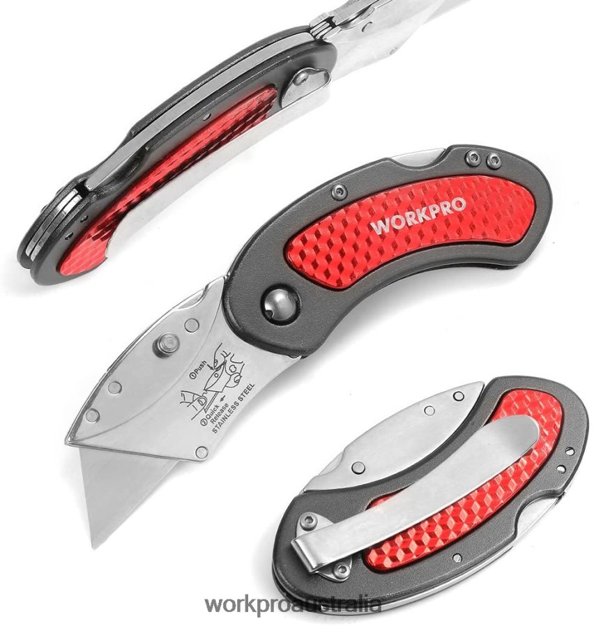 WORKPRO Quick Change Blade Folding Utility Knife Set D4R0VT42 Tool Morden