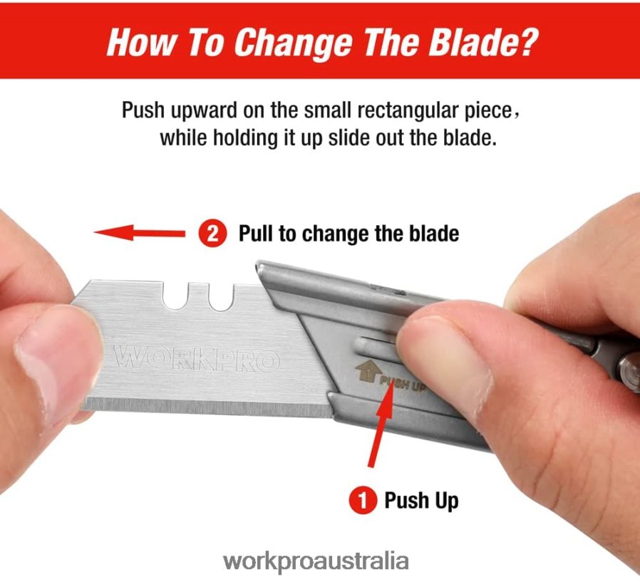 WORKPRO Quick Change Folding Pocket Utility Knife Mini Stainless Steel Folding Knife with Belt Clip D4R0VT47 Tool New