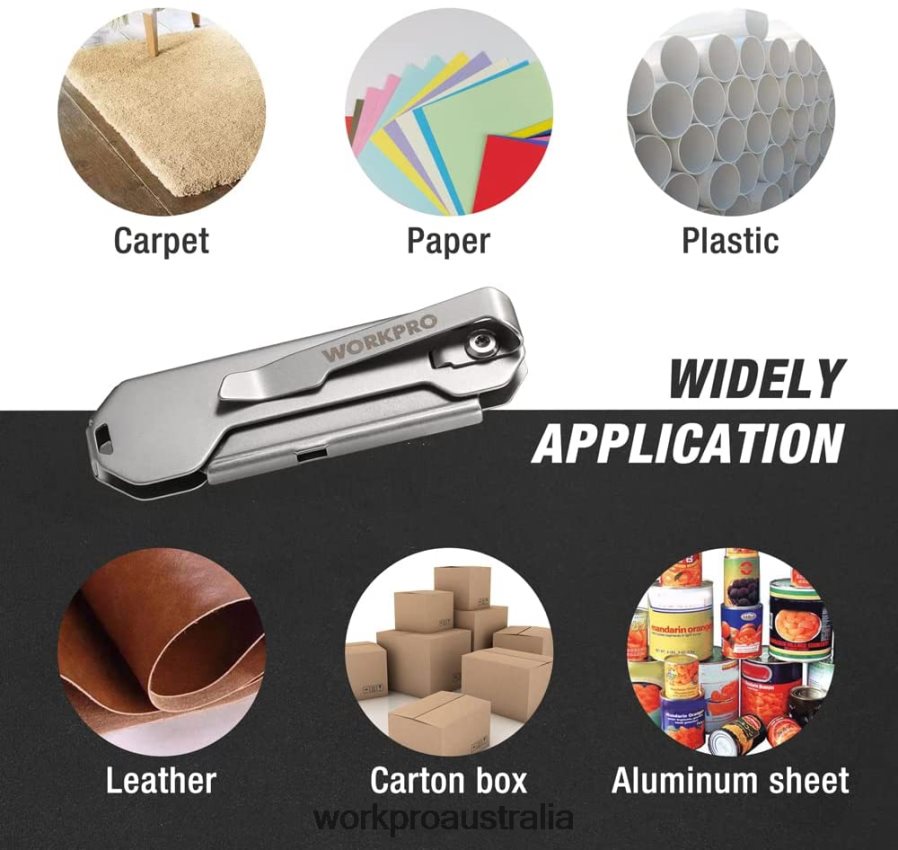 WORKPRO Quick Change Folding Pocket Utility Knife Mini Stainless Steel Folding Knife with Belt Clip D4R0VT47 Tool New