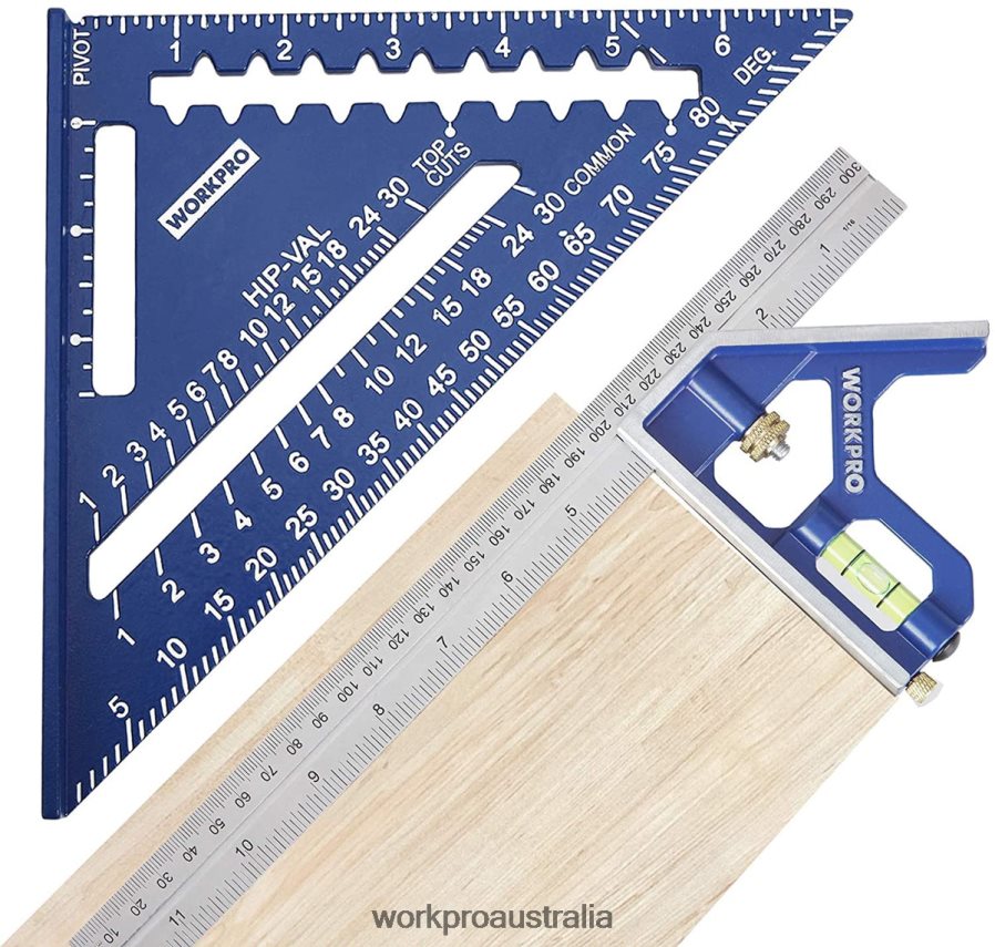 WORKPRO Rafter Square and Combination Square Tool Set D4R0VT104 Tool Useful