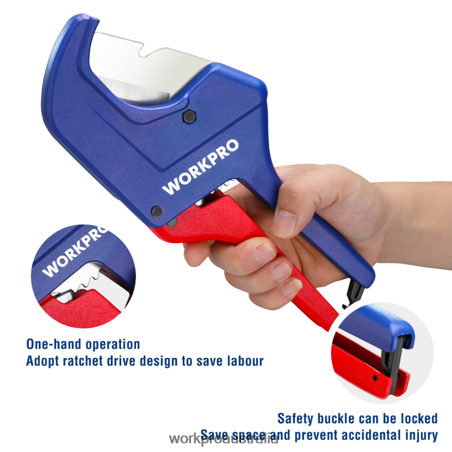 WORKPRO Ratchet PVC Pipe Cutter Tool D4R0VT155 Tool Useful
