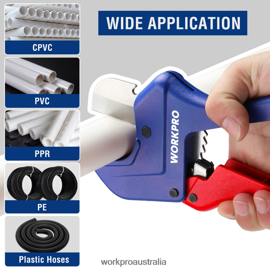WORKPRO Ratchet PVC Pipe Cutter Tool D4R0VT155 Tool Useful