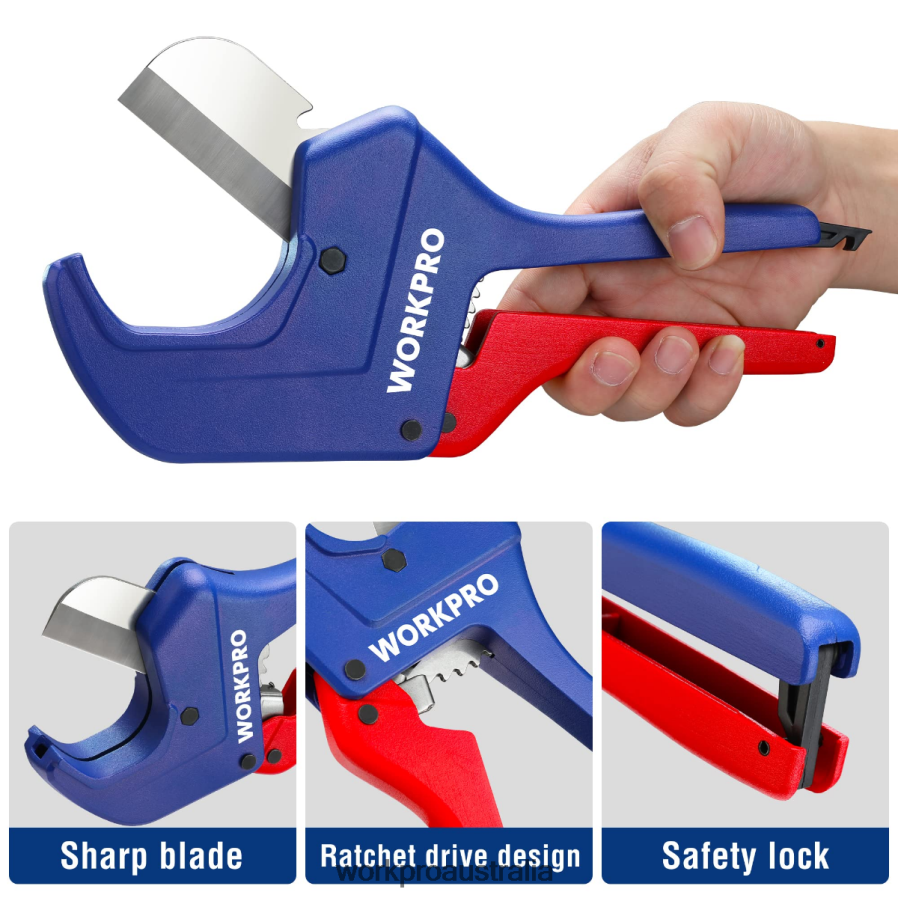 WORKPRO Ratchet PVC Pipe Cutter Tool D4R0VT155 Tool Useful
