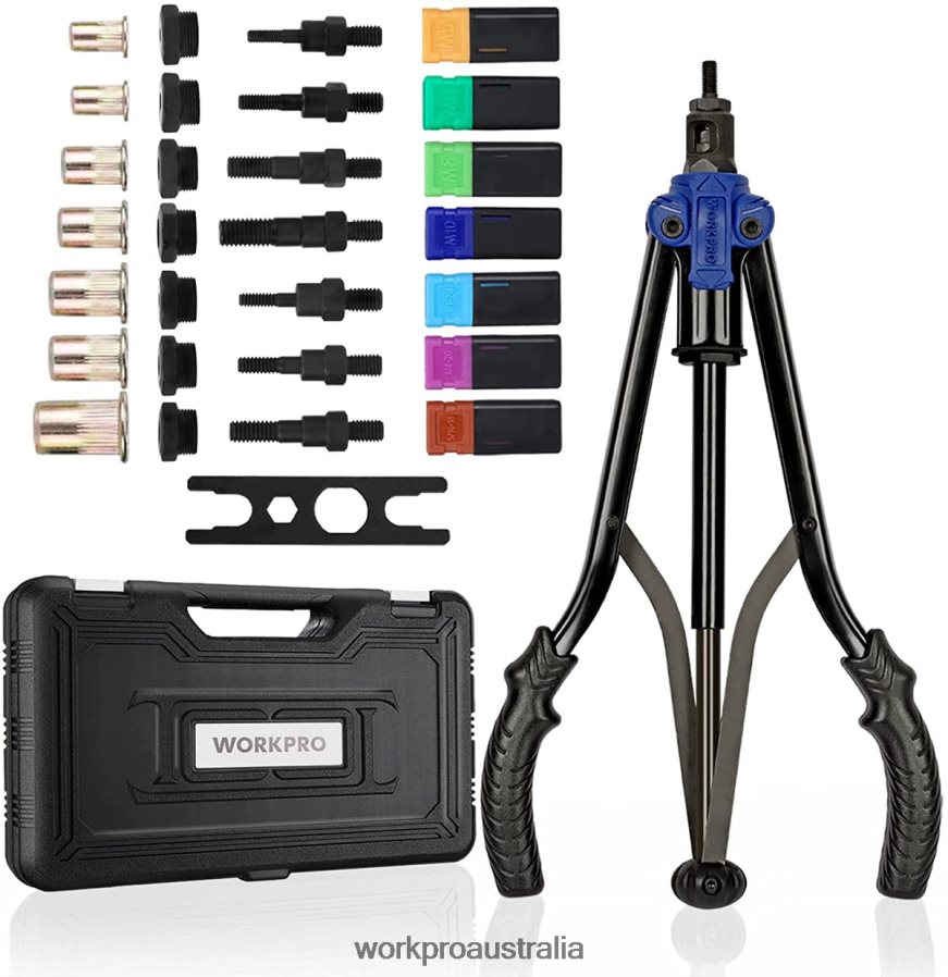 WORKPRO Rivet Nut Tool 70pcs Rivet Nuts and Carry Case Threaded Hand Nutsert Tool Kit D4R0VT309 Tool Helpful