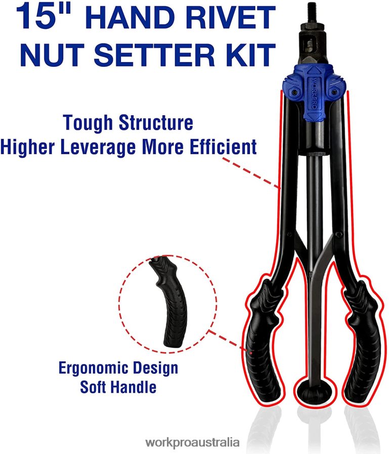 WORKPRO Rivet Nut Tool 70pcs Rivet Nuts and Carry Case Threaded Hand Nutsert Tool Kit D4R0VT309 Tool Helpful