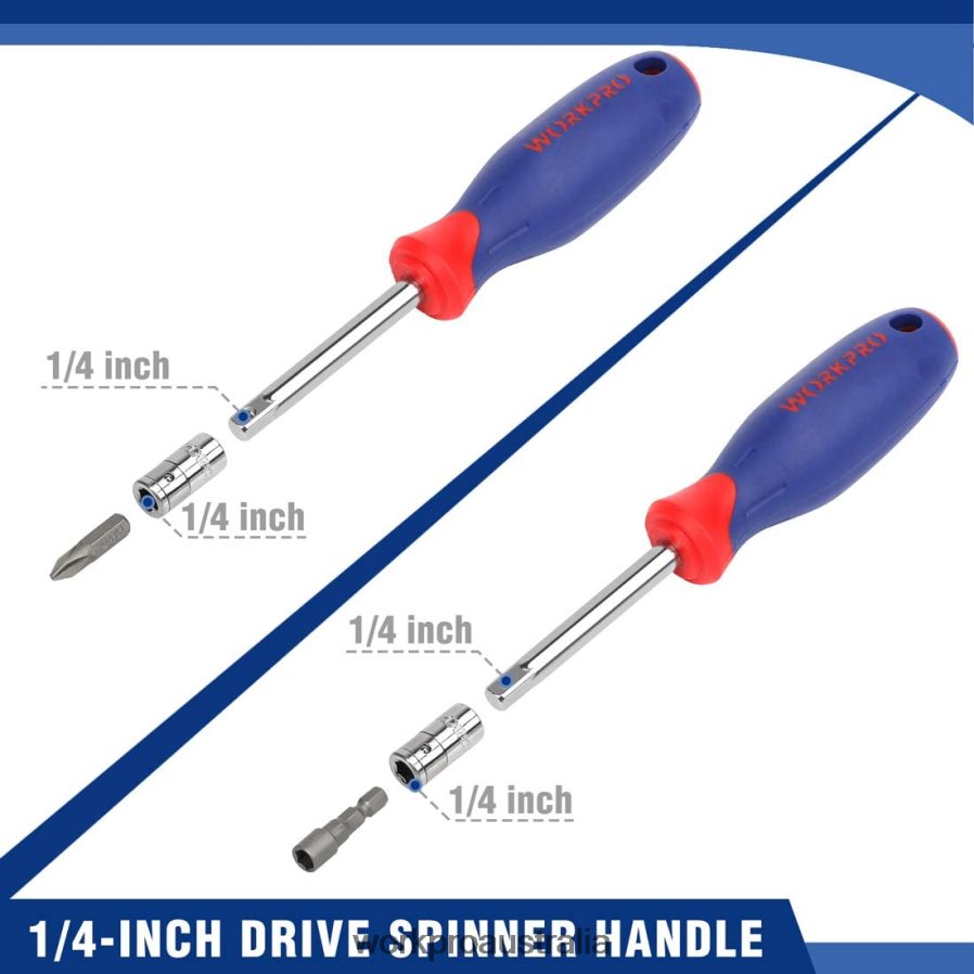 WORKPRO Socket Set 70 Pcs Drive Socket Set with Quick-Release Ratchet Metric and SAE D4R0VT308 Tool Morden