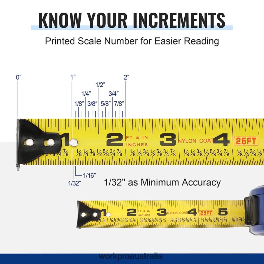 WORKPRO Tape Measure 25 FT D4R0VT112 Tool Helpful
