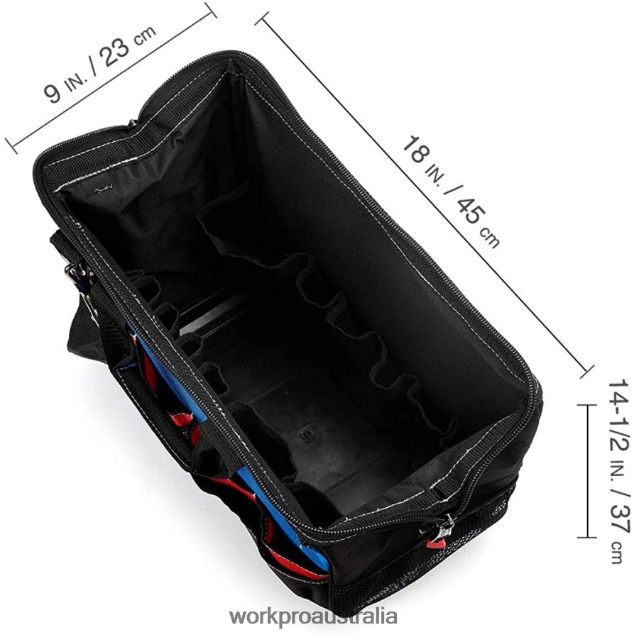 WORKPRO Tool Bag Closed Top Wide Slot Storage with Waterproof Base and Adjustable Shoulder Straps D4R0VT30 Storage Morden