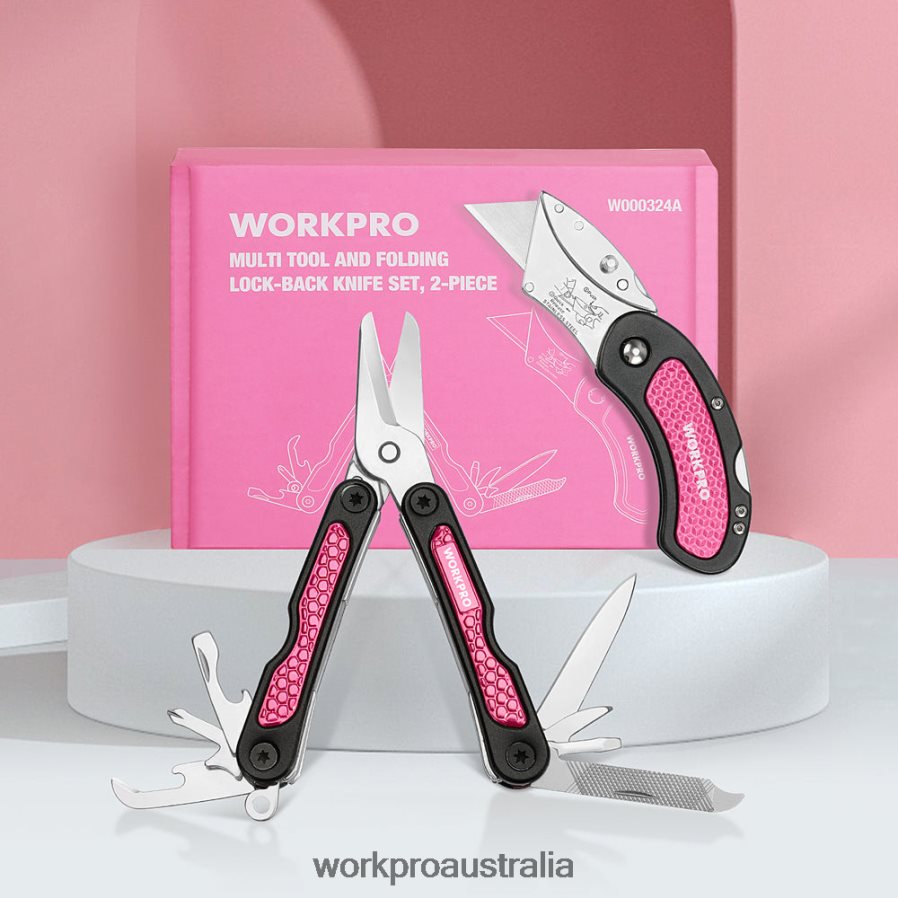 WORKPRO Utility Knife  Multi Tool Set D4R0VT44 Tool Pink
