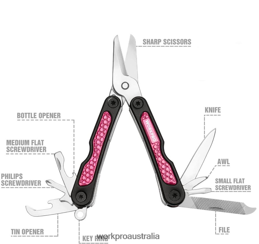 WORKPRO Utility Knife  Multi Tool Set D4R0VT44 Tool Pink