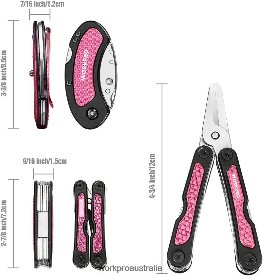 WORKPRO Utility Knife  Multi Tool Set D4R0VT44 Tool Pink
