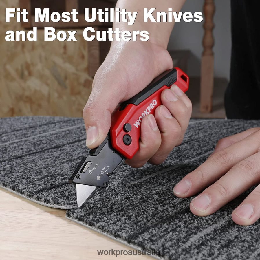 WORKPRO Utility Knife Blades SK5 Steel Box Cutter Blades Refills Standard Size with Individual Dispenser Pack of 50 D4R0VT55 Tool Morden