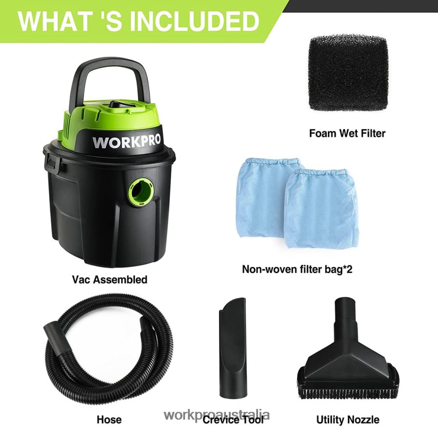 WORKPRO Wet/Dry Vacuum 25 Gallon 3 Peak Horsepower Portable Shop Vacuum Cleaner for Home D4R0VT216 Tool Useful