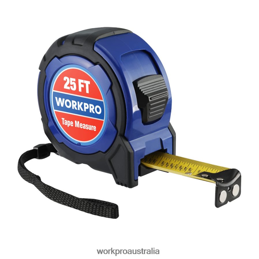 WORKPRO 25FT Tape Measure, 1/8 Fractions, and 1/32 Accuracy Easy Read Measuring Tape, Retractable Nylon Coating Measurement Tape D4R0VT105 Tool Useful