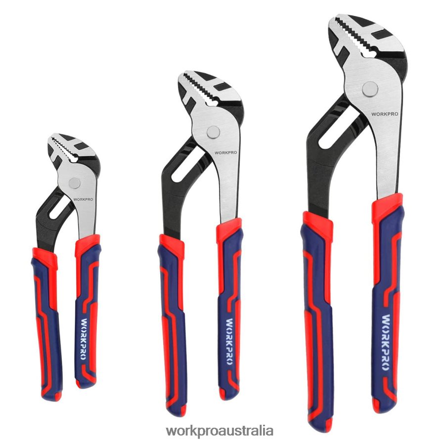 WORKPRO 3 Pcs Adjustable Multipurpose Groove Joint Pliers Set D4R0VT68 Tool New
