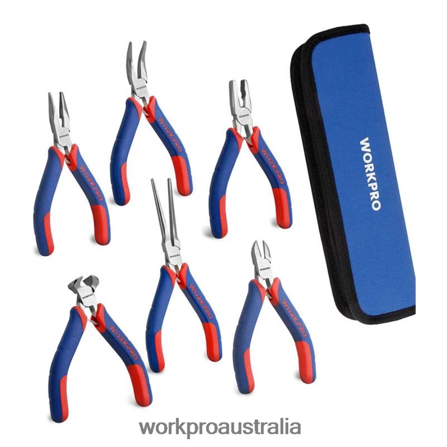 WORKPRO 6 Pcs Mini Pliers Set with Pouch D4R0VT64 Tool Useful