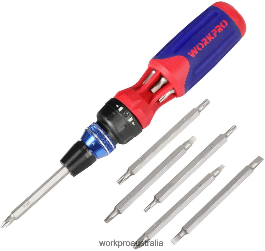 WORKPRO 12-in-1 Ratcheting Multi-Bit Quick-load Mechanism Screwdriver D4R0VT101 Tool Morden