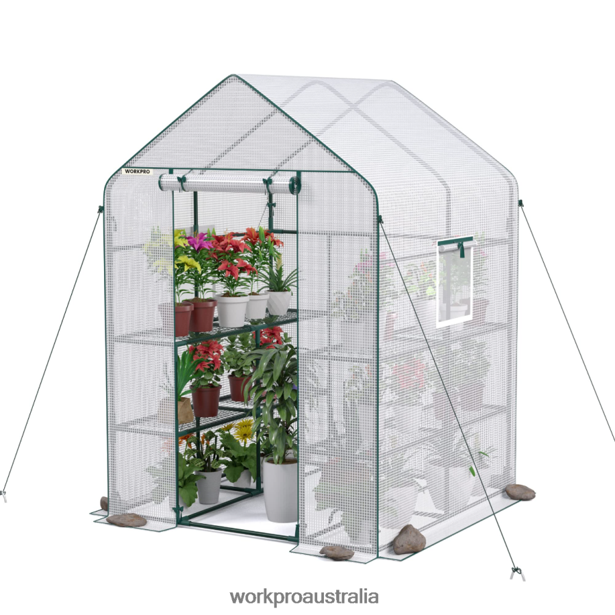 WORKPRO Large 3 Tier 8 ShelvesOutdoor Portable Walk-in Gardening Greenhouse D4R0VT290 Tool Useful
