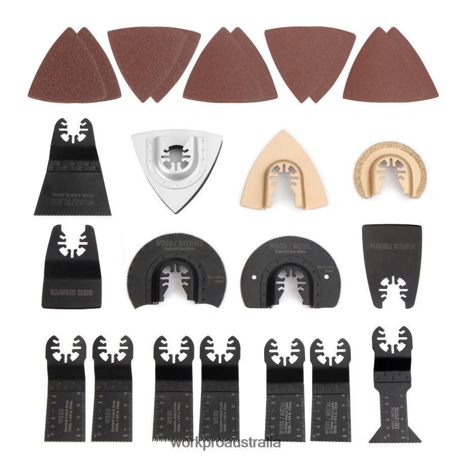 WORKPRO 25 Pcs Oscillating Saw Blades, Cutting Blade, Universal Multitool Accessory for Sanding, Grinding, and Cutting D4R0VT200 Tool Morden