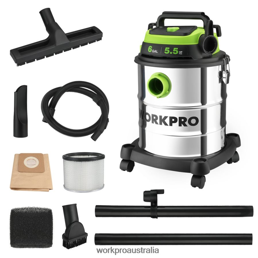 WORKPRO 6 Gallon Wet/Dry Shop Vacuum with HEPA Filter, Hose and Accessories for Home/Jobsite Dust Collection D4R0VT213 Tool Morden